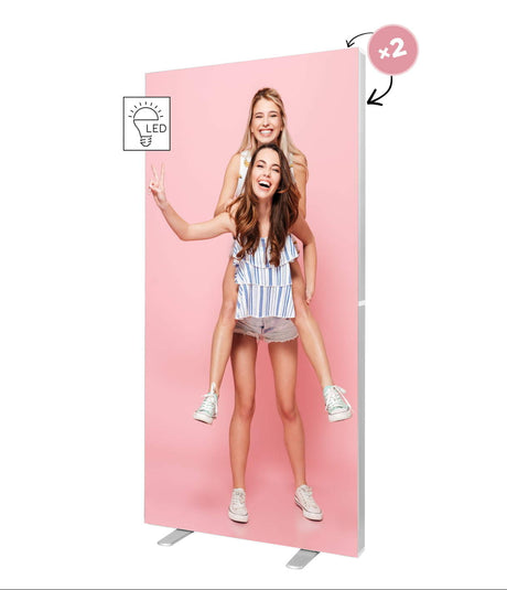 1m Wide Fabric LED Lightbox Display Walls
