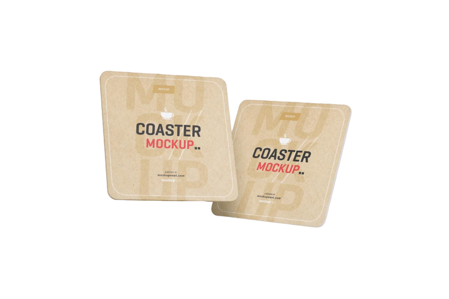 93mm square custom beer mats with rounded corners – double sided print