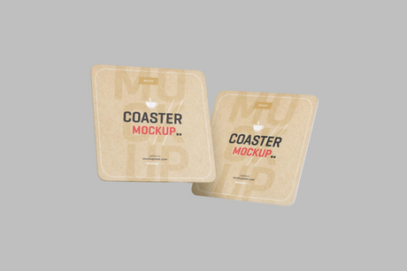 93mm square custom beer mats with rounded corners – double sided print