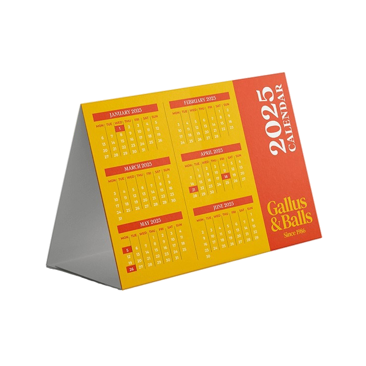 A5 Tent Calendars — High Impact, Low Cost