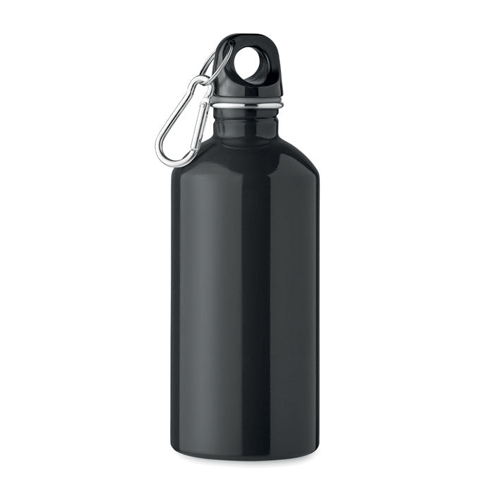 Black custom printed recycled metal water bottle Ireland