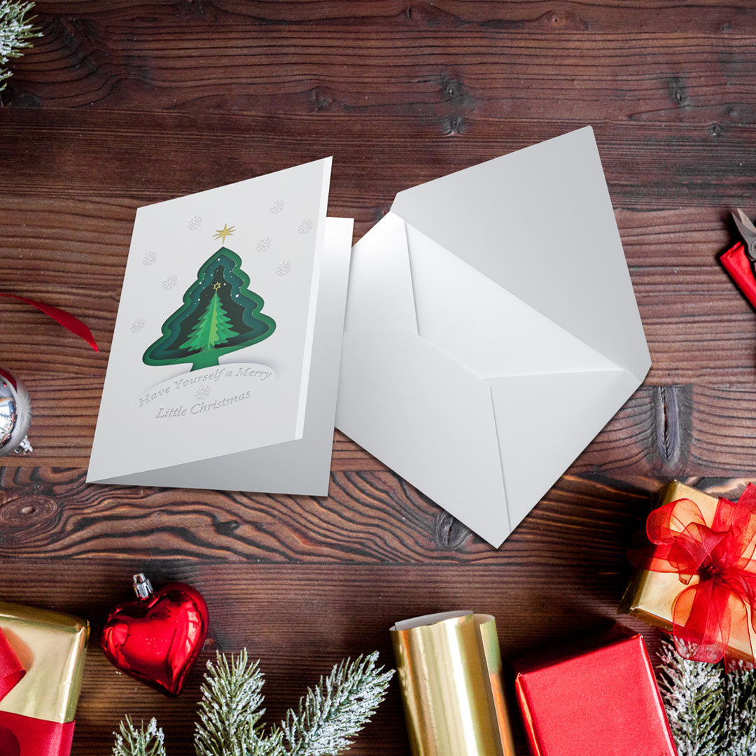 Branded custom Christmas cards with company logo