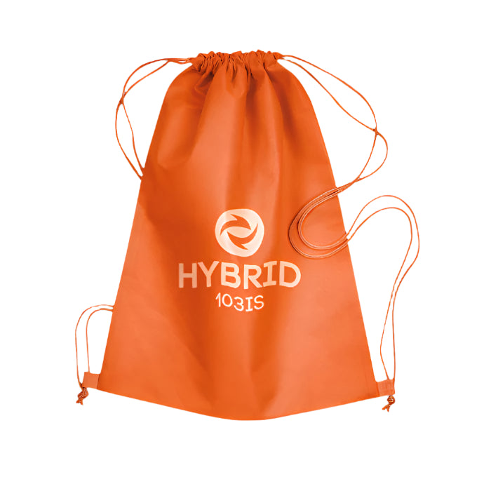 Branded drawstring bags with logo