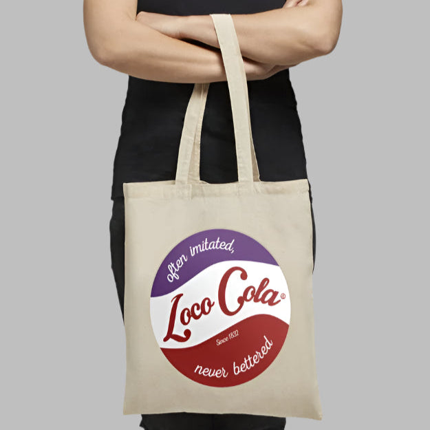 Cotton drawstring bags with personalised company branding