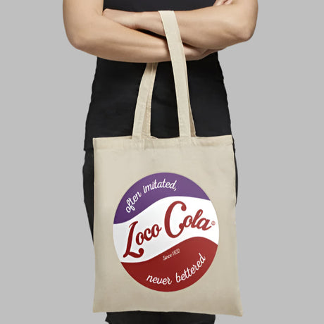 Cotton drawstring bags with personalised company branding