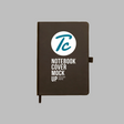 Custom branded notebook with company logo for corporate events