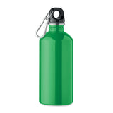 Green eco-friendly stainless steel water bottle with logo