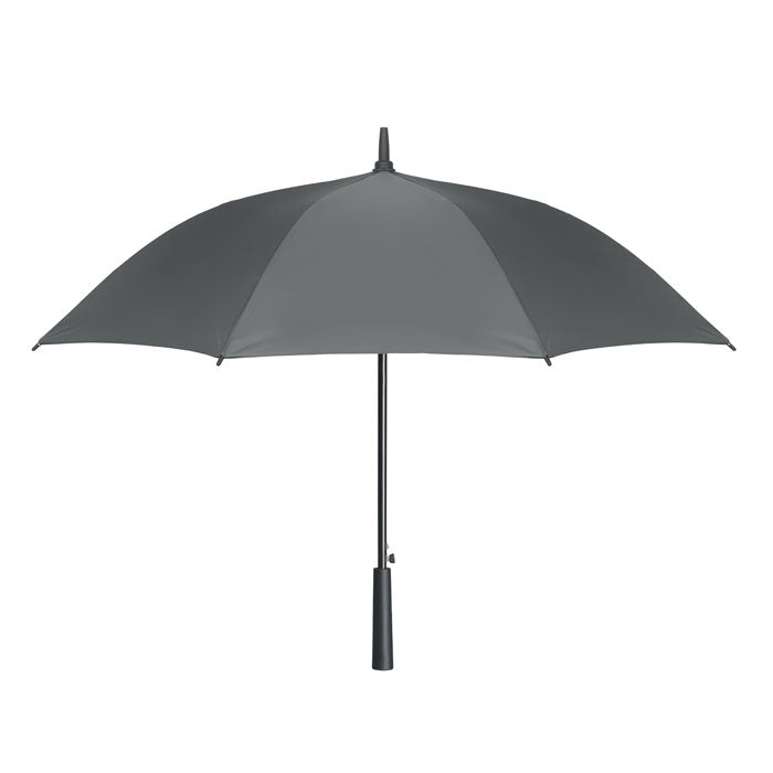Grey 23-inch branded umbrella with fibreglass frame