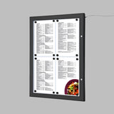 LED Outdoor Menu Case Black Portrait