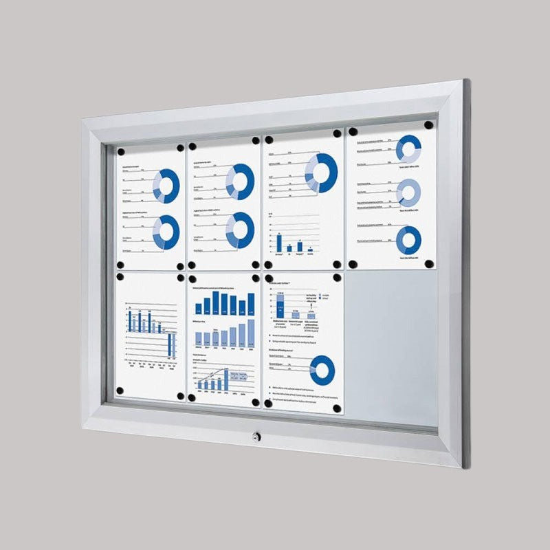 LED Outdoor Menu Case Silver landscape
