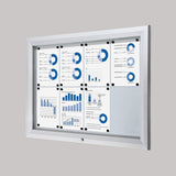 LED Outdoor Menu Case Silver landscape