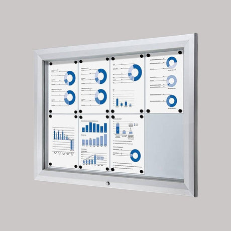 LED Outdoor Menu Case Silver landscape
