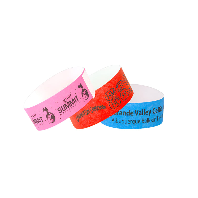 Personalised Tyvek paper wristbands Ireland for club and charity events