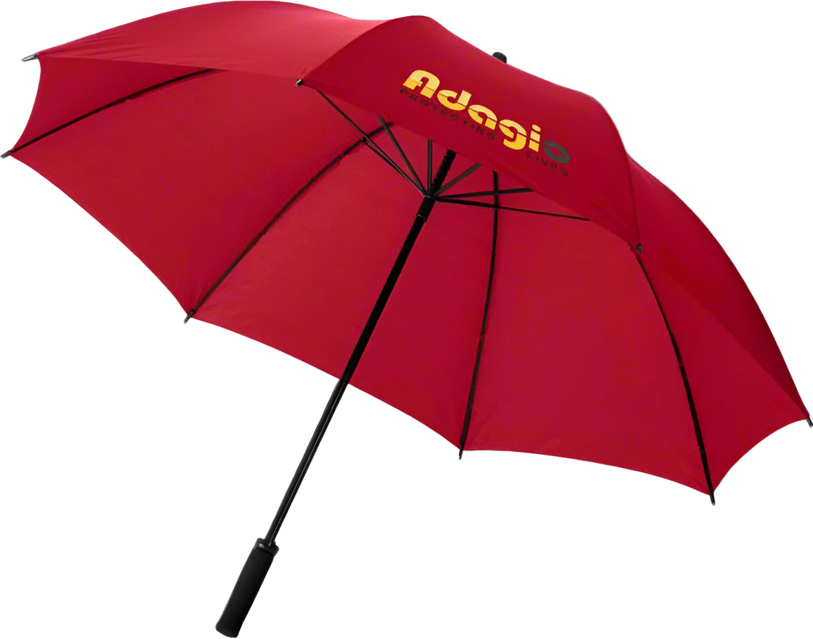 Personalized golf umbrella with reinforced windproof canopy