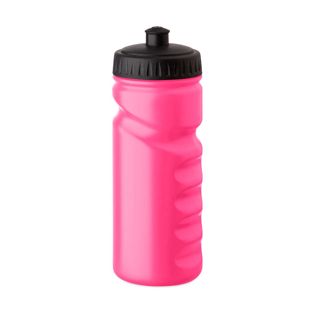 Pink sports drinking bottle with ergonomic grip Ireland