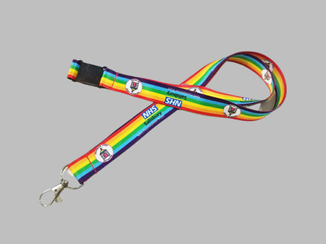 Printed Rainbow Lanyards