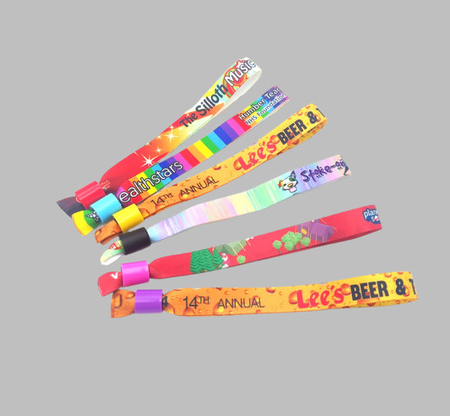 Printed Fabric Wristbands with Custom Name and Logo