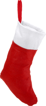 Red personalised stocking with festive branding