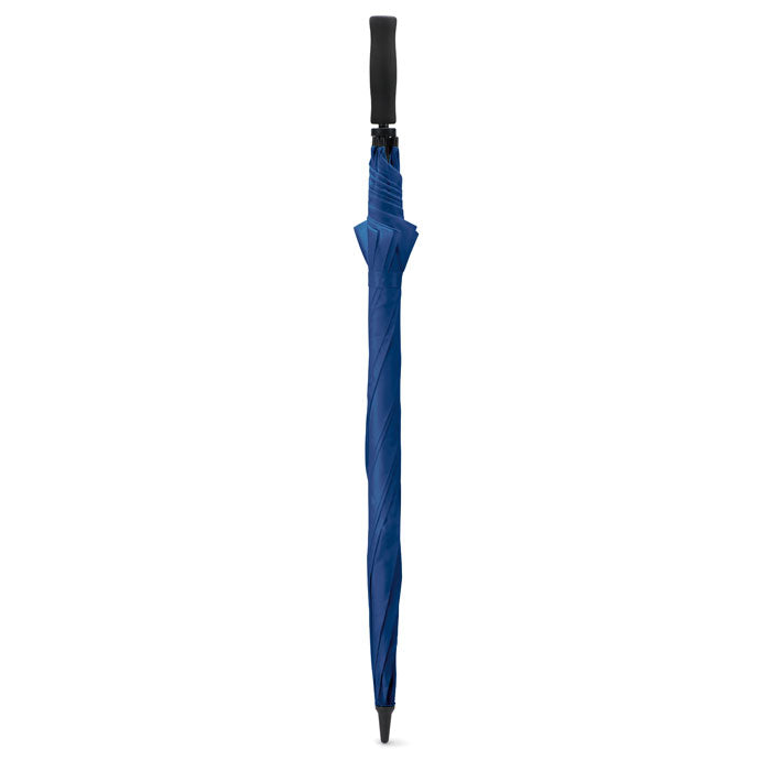 Royal blue 30-inch golf umbrella folded with black EVA handle