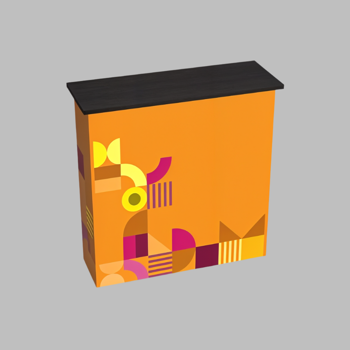 Straight fabric counter for exhibitions and events