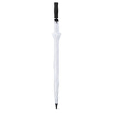 White 30-inch golf umbrella folded with straight black handle