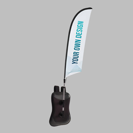 backpack with fly banner pack feather