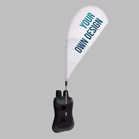 backpack with fly banner teardrop