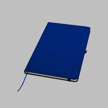 branded a5 hardback notebook blue