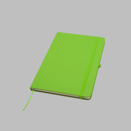branded a5 hardback notebook green