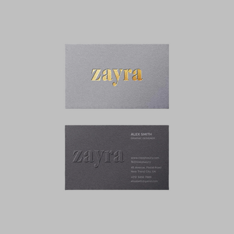 foiled business cards