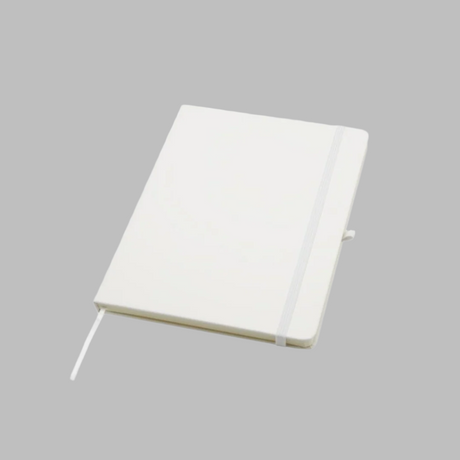 plain a5 hardback notebook white