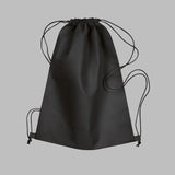 plain drawstring bags black