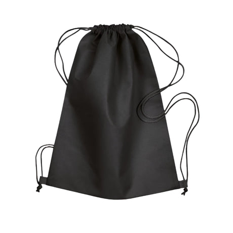 plain drawstring bags black