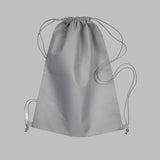 plain drawstring bags grey
