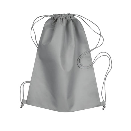 plain drawstring bags grey