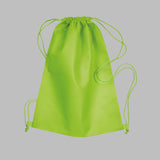 plain drawstring bags lime green
