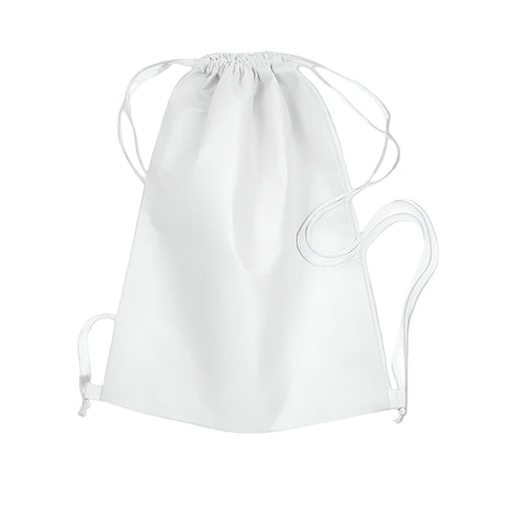 plain drawstring bags white