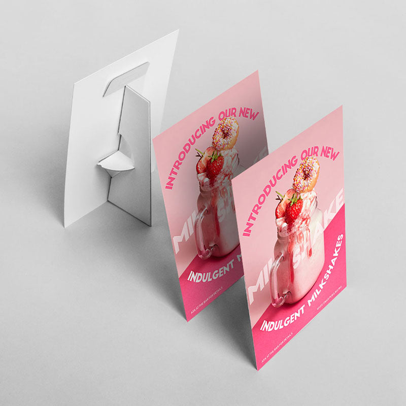 printed A4 strut cards