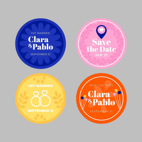 printed circle stickers on sheets