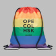 rainbow drawstring bag
