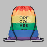 rainbow drawstring bag