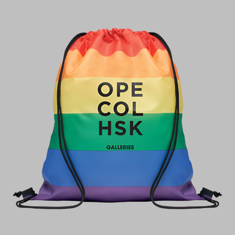 rainbow drawstring bag