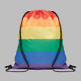 rainbow drawstring bag
