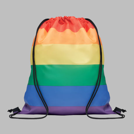 rainbow drawstring bag