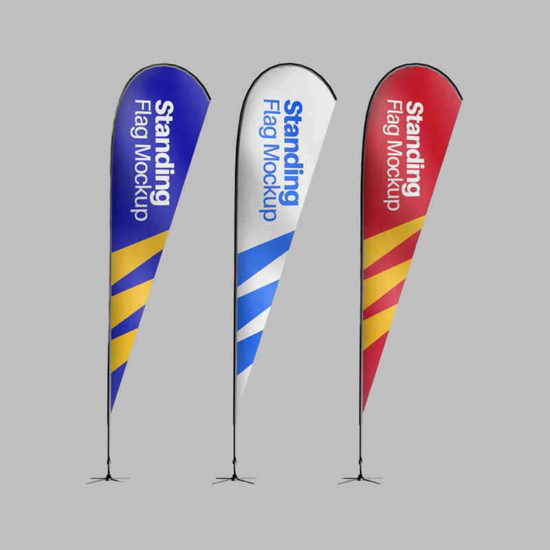 teardrop promotional flag banners